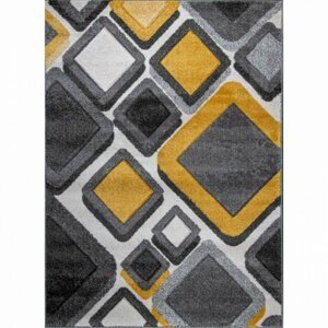 Kusový koberec Wilmer 5801A šedo-žlutý (Varianta: 120 x 170 cm)