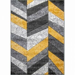 Kusový koberec Wilmer 6817A šedo-žlutý (Varianta: 120 x 170 cm)