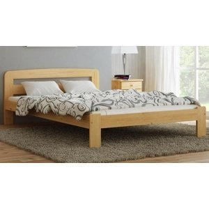 Dřevěná postel Sara 120x200 + rošt ZDARMA (Barva dřeva: Borovice)