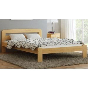 Dřevěná postel Sara 140x200 + rošt ZDARMA (Barva dřeva: Dub)
