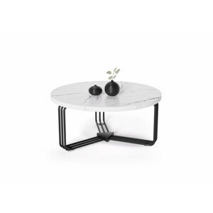 Konferenční stolek ANTICA, bílá, lamino / kov