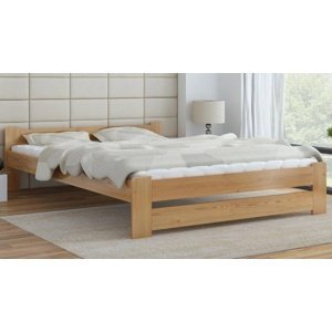 Dřevěná postel Niwa 120x200 + rošt ZDARMA (Barva dřeva: Ořech)