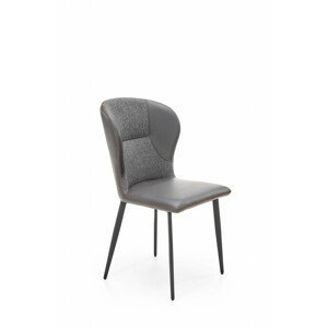 Čalouněná jídelní židle K466, šedá