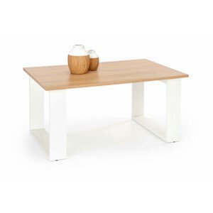 Konferenční stolek LIBRA, přírodní / bílá, lamino
