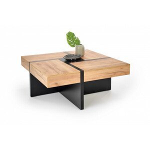 Konferenční stolek SEVILLA, přírodní / černá, lamino