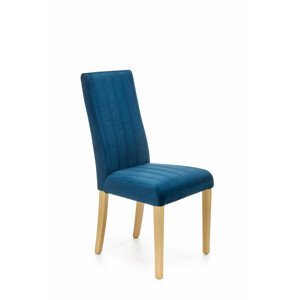Čalouněná jídelní židle DIEGO 3, tmavě modrá, buk