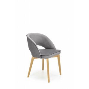 Čalouněná jídelní židle MARINO, šedá, dub