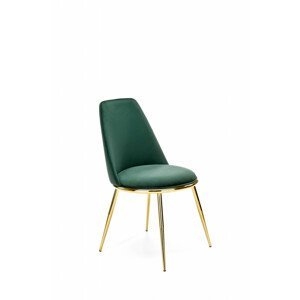 Čalouněná jídelní židle K460, tmavě zelená