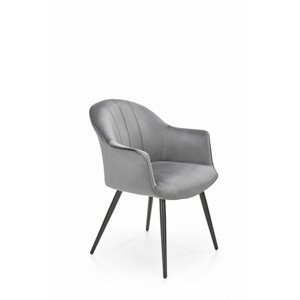 Čalouněná jídelní židle K468, šedá