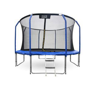 Premium Modrá trampolína 400 cm s vnitřní ochrannou sítí + žebřík - Inside