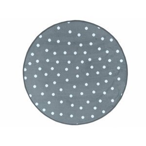 Dětský koberec Puntík šedý (Varianta: Kulatý průměr 100 cm)