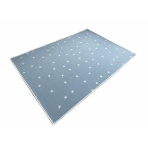 Kusový koberec Hvězdička modrá (Varianta: 1 m2 s obšitím)