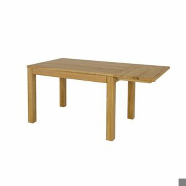 Jídelní rozkládací stůl ST302, 120x(75/77)x80, dub (Výška: 77, Délka: 80, Deska stolu: 4, Křídlo: 2 křídla 90 cm, Barva dřeva: Medová, Hrana stolu: S5