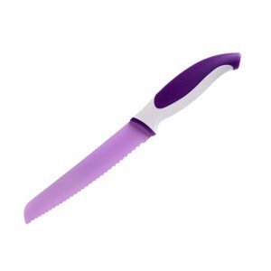 Nůž na chléb s nepřilnavým povrchem SYMBIO 31,5 cm, fialový
