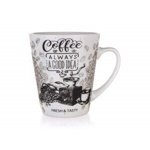 Hrnek keramický COFFEE 360 ml, bílý