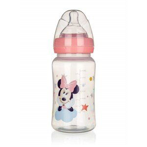 Láhev plastová se silikonovým dudlíkem MINNIE 240 ml