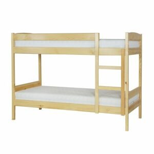 Dřevěná dvoupatrová postel LK136/II, 80x152x200, borovice (Barva dřeva: Šedá)