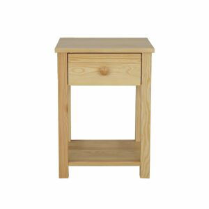 Noční stolek SN123, 40x55x36, borovice (Barva dřeva: Surová (bez moření))