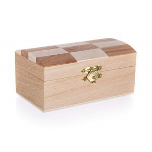 HOME DECOR Krabička dřevěná CHESS 12 x 7 x 6 cm, obdélník