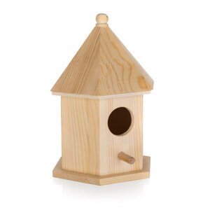 HOME DECOR Ptačí budka dřevěná 12,5 x 10,5 x 17,7 cm