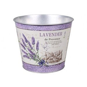 Obal na květník LAVENDER DE PROVENCE plechový d19x15cm