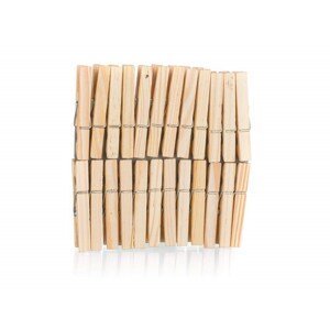 Sada dřevěných kolíčků na prádlo ECONOMY, 24 ks