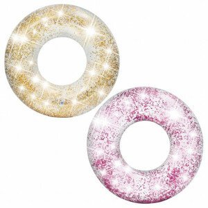 56274 Nafukovací kruh Sparkling Glitter růžová (Varianta 2: růžová)