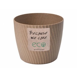 Obal na květník MIKA ECO WOOD plastový d13x11cm