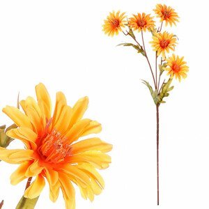 Kopretina, barva: oranžová. Květina umělá. KN6142-OR