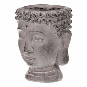 Budha hlava, obal na květiny, magneziová keramika. CV7651