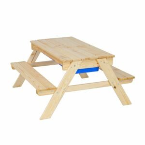 Dětský lavicový stůl MO117, 94x50x94, borovice, vosk
