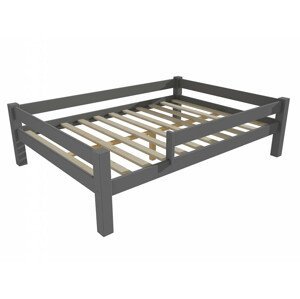 Dětská postel 8X8 01D se zábranou (Rozměr: 120 x 200 cm, Barva dřeva: barva šedá)