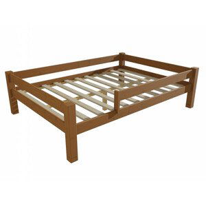 Dětská postel 8X8 01D se zábranou (Rozměr: 120 x 200 cm, Barva dřeva: moření dub)