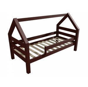 Dětská postel domeček 8X8 09B (Rozměr: 90 x 160 cm, Barva dřeva: moření ořech)