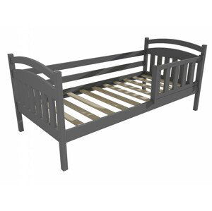 Dětská postel DP 001 se zábranou (Rozměr: 90 x 160 cm, Barva dřeva: barva šedá)