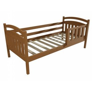 Dětská postel DP 001 se zábranou (Rozměr: 70 x 160 cm, Barva dřeva: moření dub)