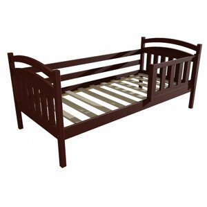 Dětská postel DP 001 se zábranou (Rozměr: 70 x 160 cm, Barva dřeva: moření ořech)