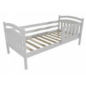 Dětská postel DP 001 se zábranou (Rozměr: 70 x 160 cm, Barva dřeva: barva bílá)