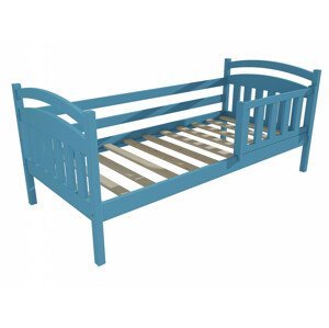Dětská postel DP 001 se zábranou (Rozměr: 90 x 170 cm, Barva dřeva: barva modrá)