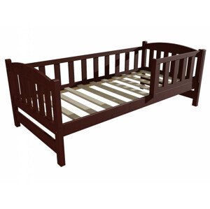 Dětská postel DP 002 se zábranou (Rozměr: 70 x 160 cm, Barva dřeva: moření ořech)