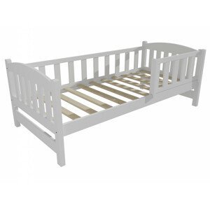 Dětská postel DP 002 se zábranou (Rozměr: 70 x 160 cm, Barva dřeva: barva bílá)