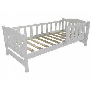 Dětská postel DP 002 se zábranou (Rozměr: 80 x 160 cm, Barva dřeva: barva bílá)