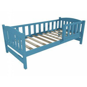 Dětská postel DP 002 se zábranou (Rozměr: 70 x 160 cm, Barva dřeva: barva modrá)