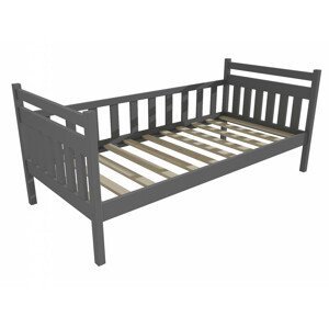 Dětská postel DP 003 (Rozměr: 90 x 200 cm, Barva dřeva: barva šedá)