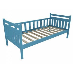 Dětská postel DP 003 (Rozměr: 70 x 160 cm, Barva dřeva: barva modrá)