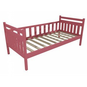 Dětská postel DP 003 (Rozměr: 70 x 160 cm, Barva dřeva: barva růžová)