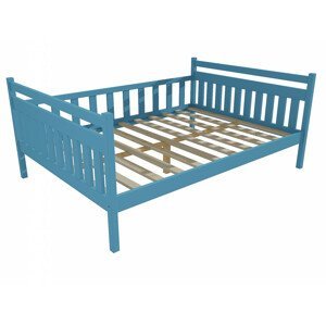 Dětská postel DP 003 XL (Rozměr: 120 x 200 cm, Barva dřeva: barva modrá)