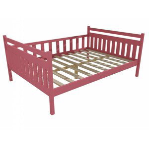 Dětská postel DP 003 XL (Rozměr: 120 x 200 cm, Barva dřeva: barva růžová)
