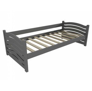 Dětská postel DP 004 (Rozměr: 70 x 160 cm, Barva dřeva: barva šedá)