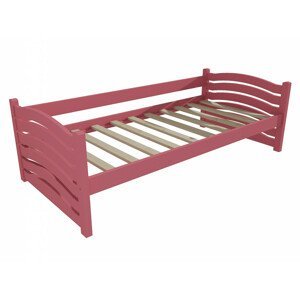 Dětská postel DP 004 (Rozměr: 70 x 160 cm, Barva dřeva: barva růžová)